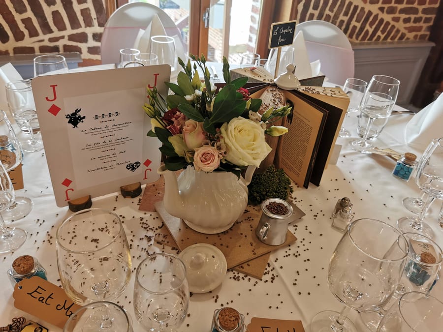 Photo de l'article Une table de mariage loufoque sur le thème Alice aux pays des merveilles !